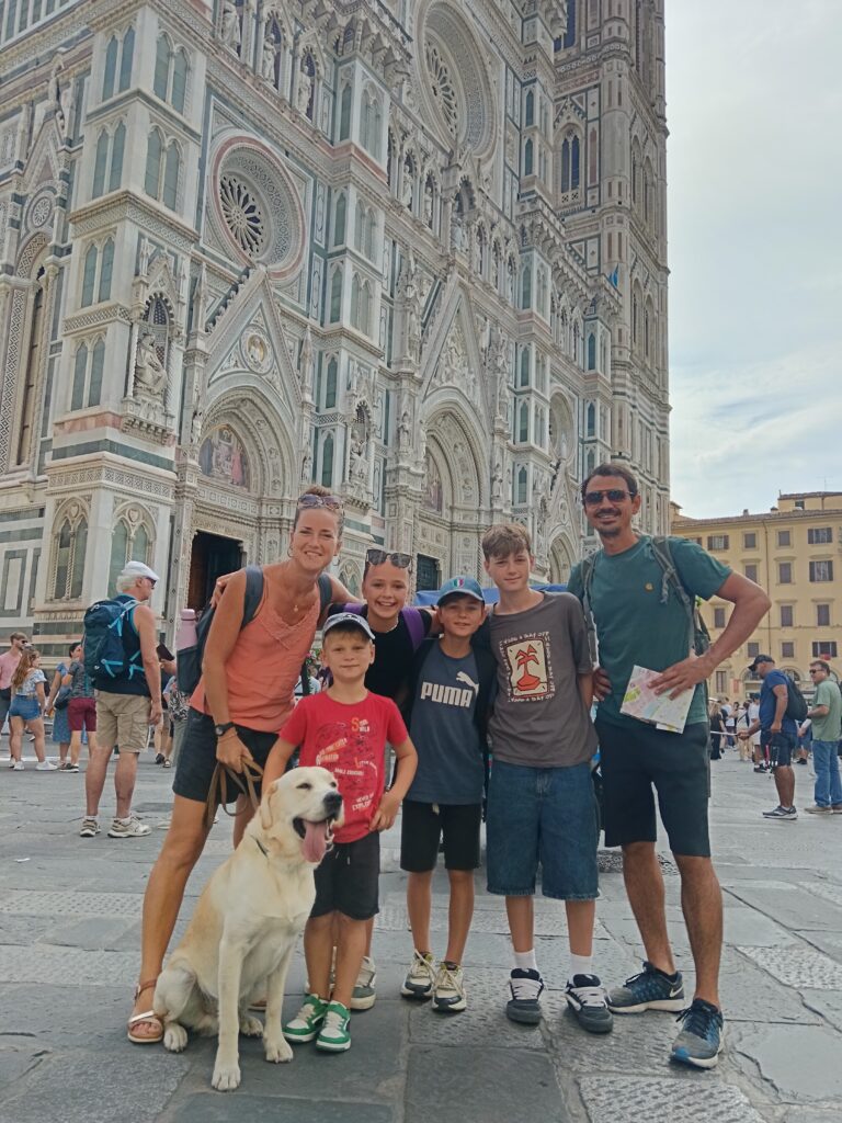 Familie André bij de Duomo in Firenze